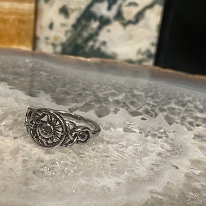 Sun and Moon Sterling Ring