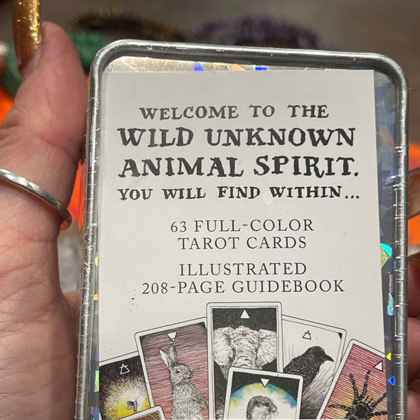 Wild Unknown Animal Spirit Travel Deck in a tin by Kim Krans