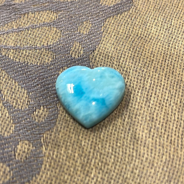 Larimar Carved Heart