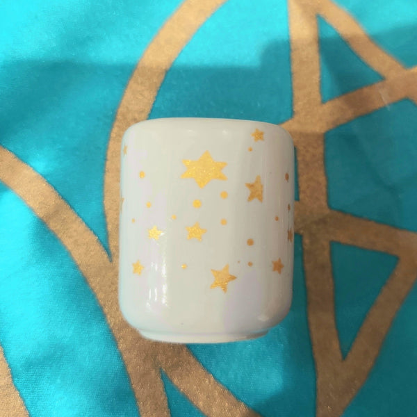 Ceramic Chime Candle Holders with Stars | 5/8 inches | Assorted Colors