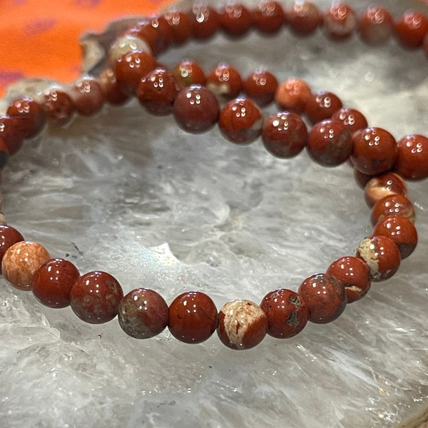 Brecciated Jasper 6mm Stackable Bracelet