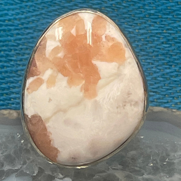 Pink Scolecite Sterling Silver .925 Ring size 7