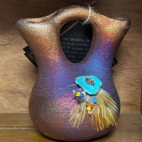 Raku Glazed Wedding Vase by Artist Jeremy Diller