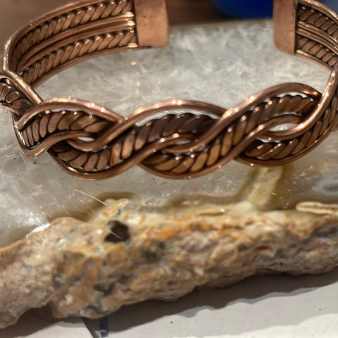 Copper Bracelet Cuff 1/2 Inch Wide