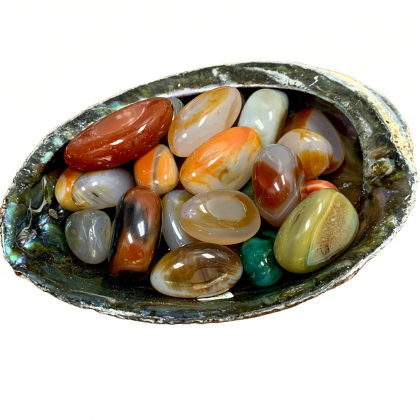 Banded Agate Tumbled Pocket Stone