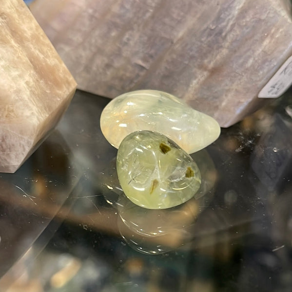 Prehnite Tumble Pocket Stone