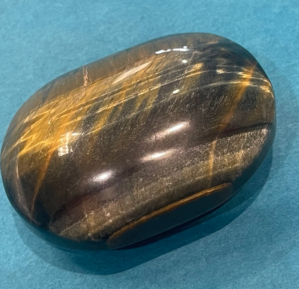 Blue Tiger Eye( hawk eye) Palm Stone