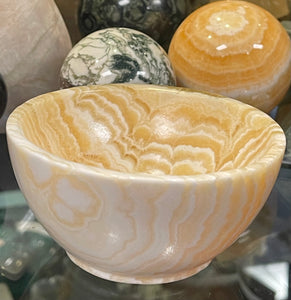 Orange Calcite Offering Bowl