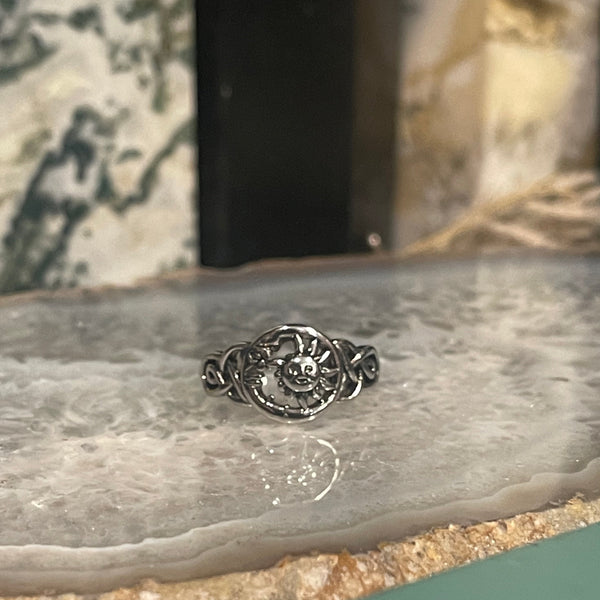 Sun and Moon Sterling Ring