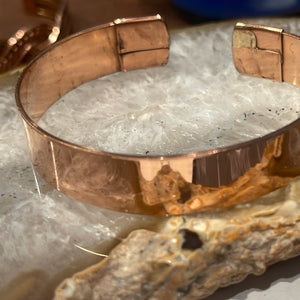 Copper Bracelet Cuff 1/2 Inch Wide