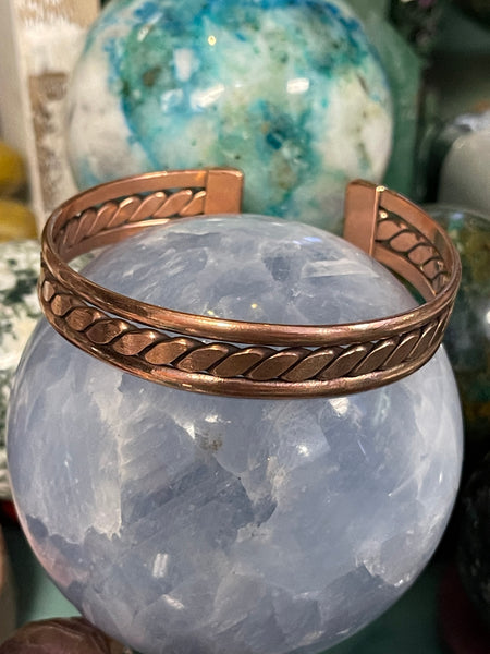 Copper Bracelet Cuff 1/2 Inch Wide