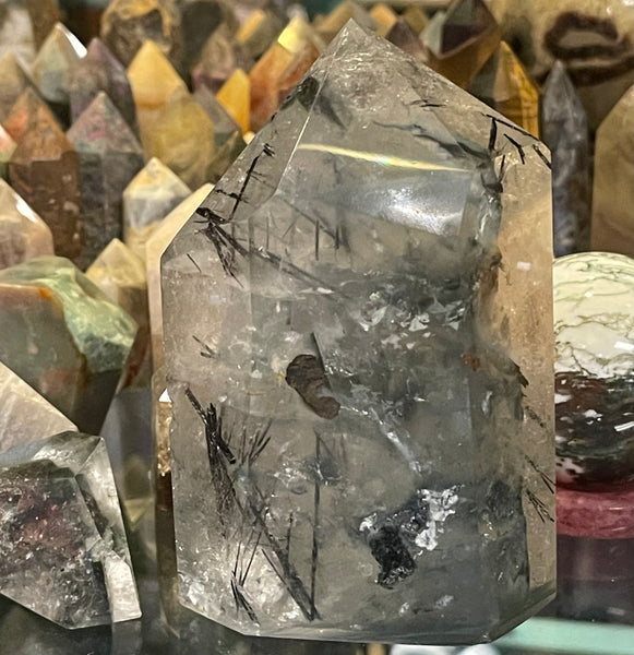 Tourmalated Quartz Large Tower