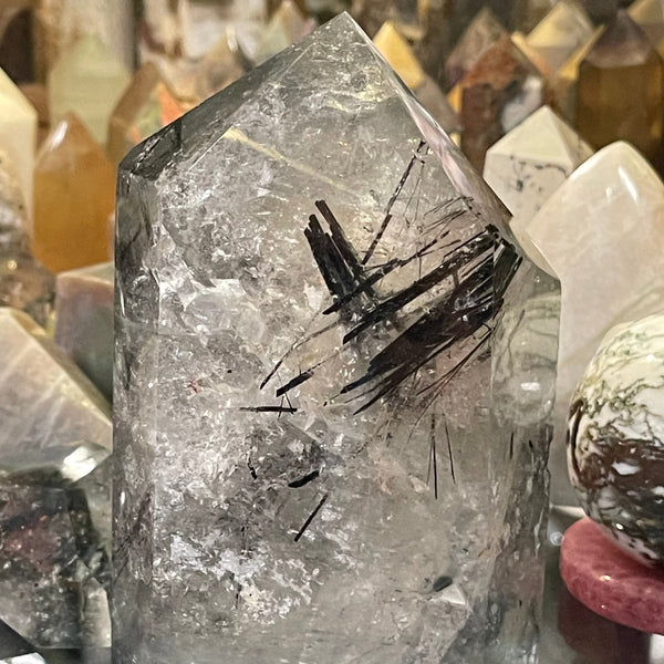 Tourmalated Quartz Large Tower