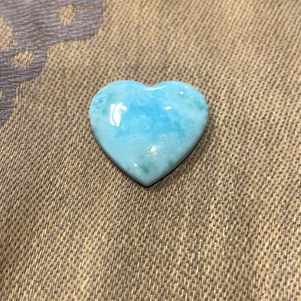 Larimar Carved Heart