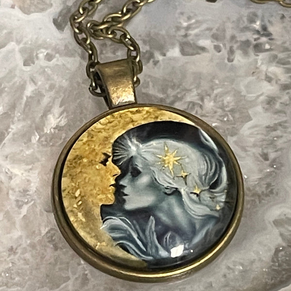 Selene and The Moon Pendant Necklace