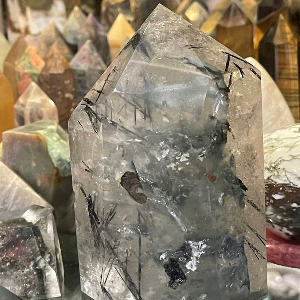 Tourmalated Quartz Large Tower