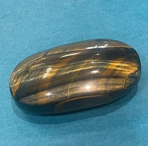 Blue Tiger Eye( hawk eye) Palm Stone