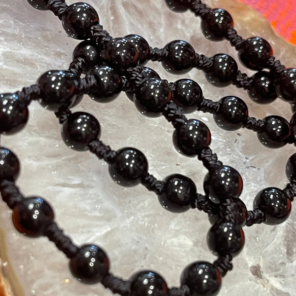 Obsidian Yin Yang Necklace