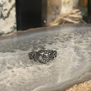 Sun and Moon Sterling Ring