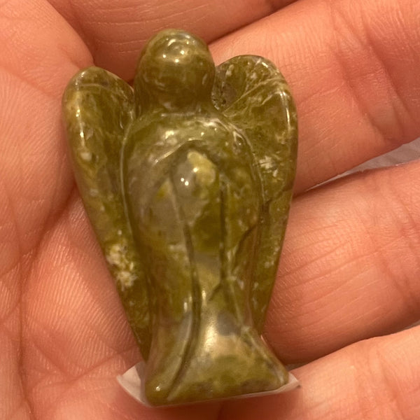 Unakite Angel Carving 1.5 Inch