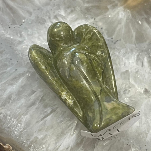 Unakite Angel Carving 1.5 Inch