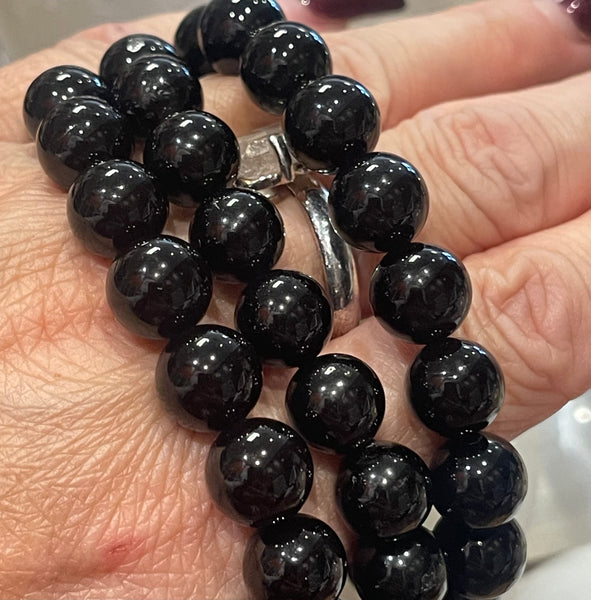 Black Onyx 10mm Stackable Stretch Bracelet