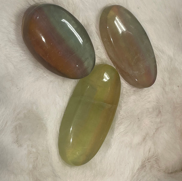 Fluorite Rainbow Palm Stone