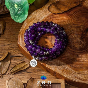 Abundance Of Calm Amethyst Mala