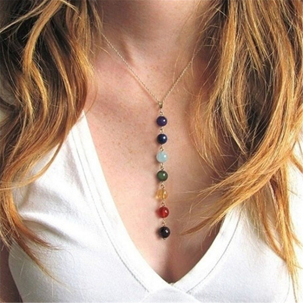 7 Chakras Stone Necklace