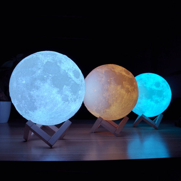 3D Printing Moon Lamp - 16 Colors Emitting