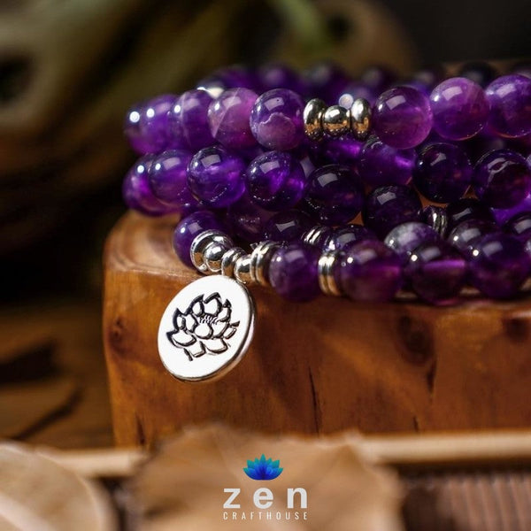 Abundance Of Calm Amethyst Mala