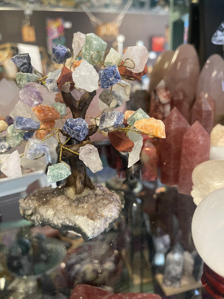 Chakra Multi Stone Money Tree