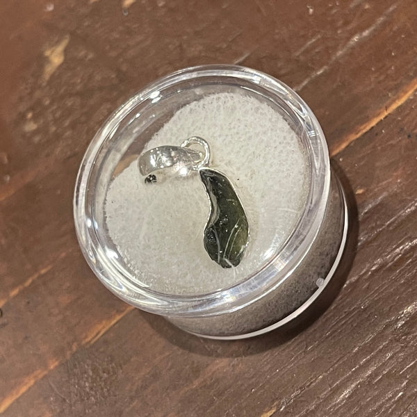 Moldavite Sterling Silver Pendant