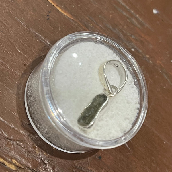 Moldavite Sterling Silver Pendant