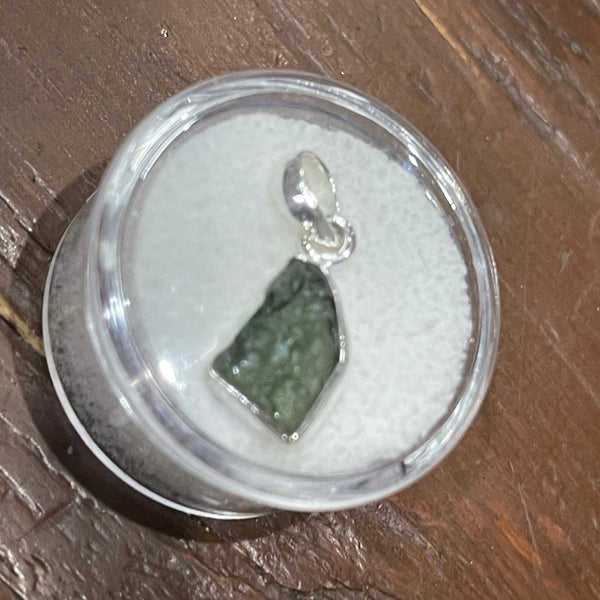 Moldavite Sterling Silver Pendant