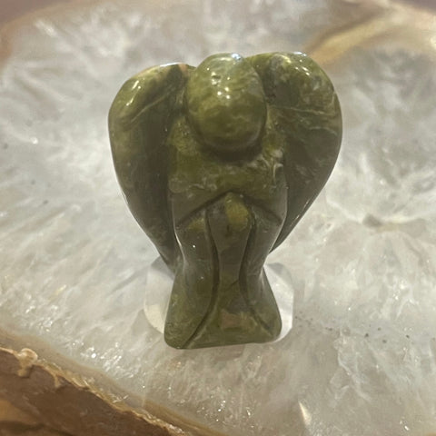 Unakite Angel Carving 1.5 Inch