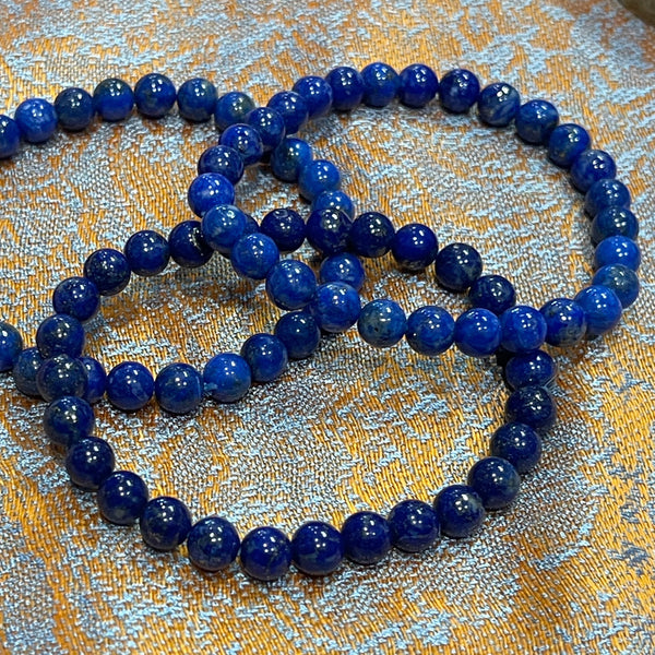 Lapis Lazuli Beaded Bracelet 6mm-8mm