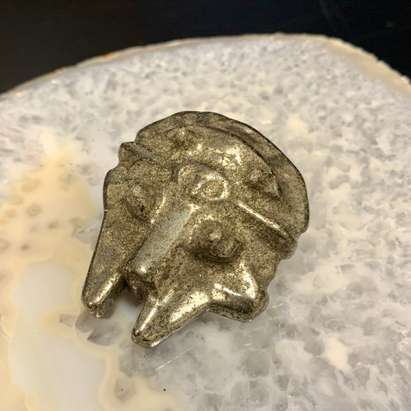 Pyrite Millennium Falcon Carving