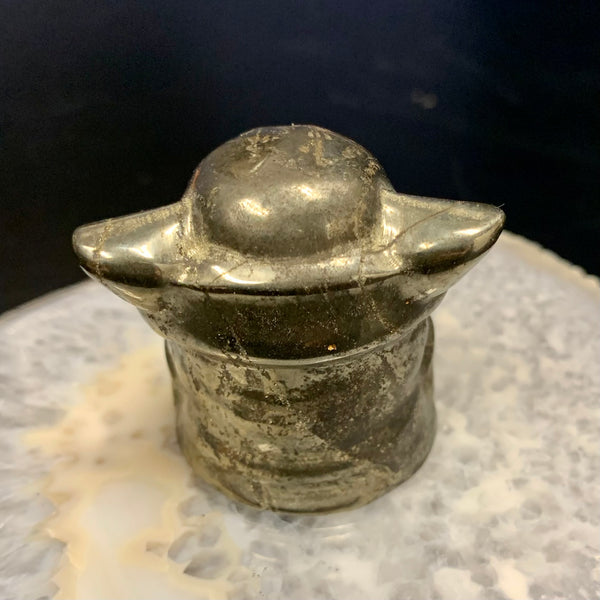 Pyrite Yoda Carving