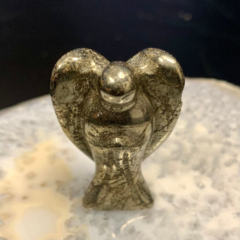 Pyrite Angel Carving