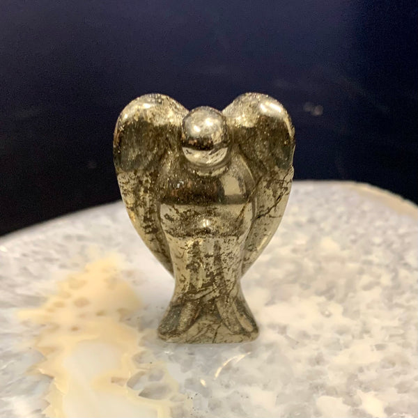 Pyrite Angel Carving