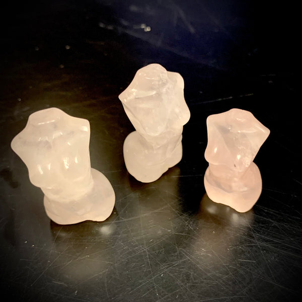 Rose Quartz Female Figure Carving