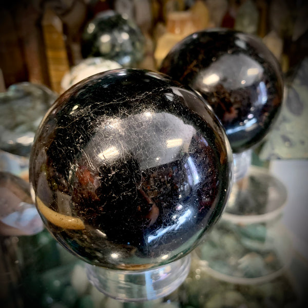 Black Tourmaline Polished Sphere