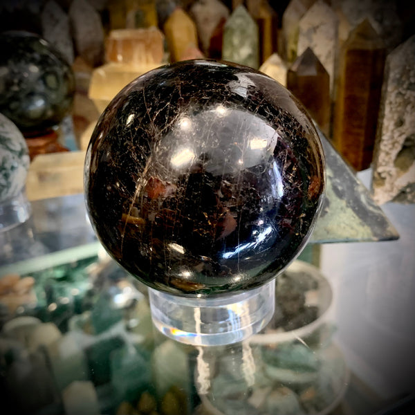 Black Tourmaline Polished Sphere