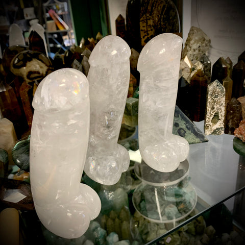 Quartz Crystal Smooth Phallus Carving