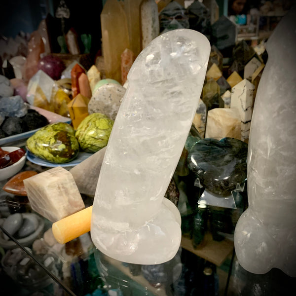 Quartz Crystal Smooth Phallus Carving