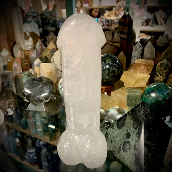 Quartz Crystal Smooth Phallus Carving