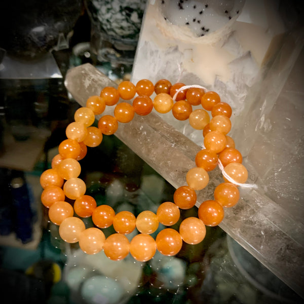 Orange Aventurine Beaded Bracelet