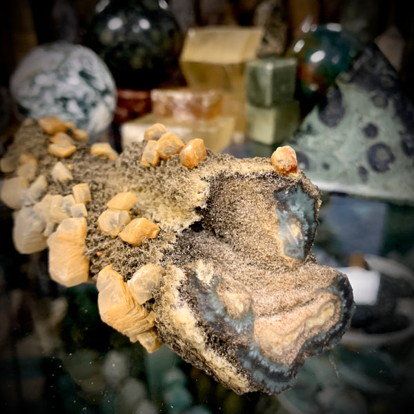 Amethyst Stalactite with Calcite from Uruguay