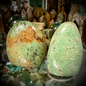 Chrysoprase Cut Base Free Form